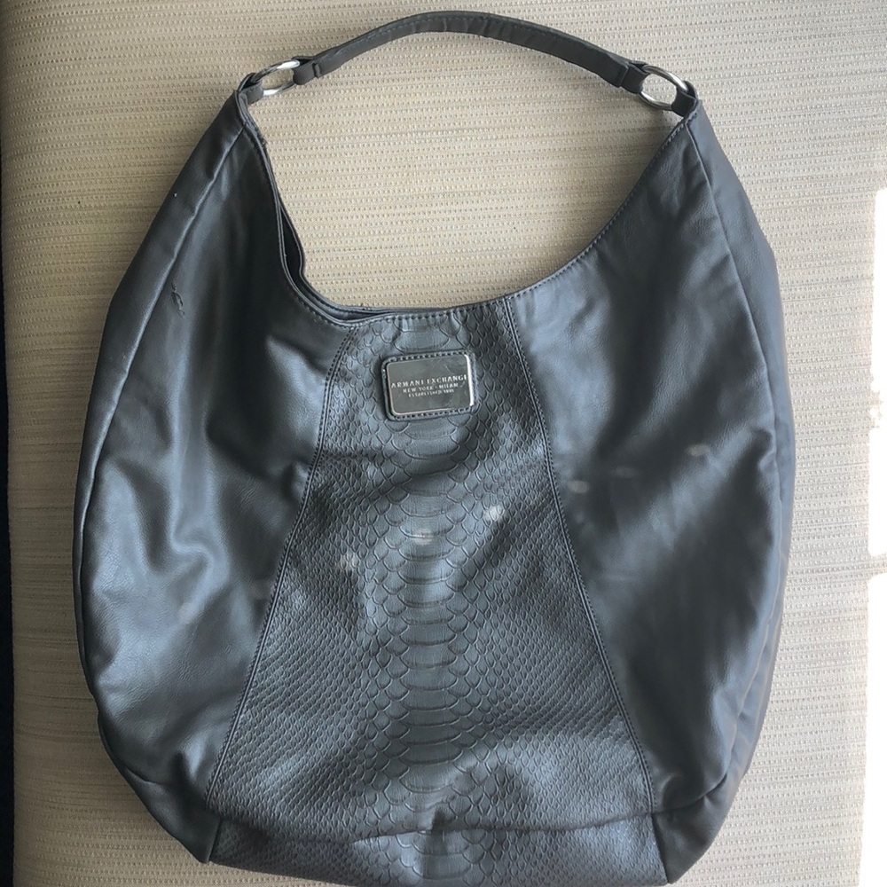 A|X Large Gray Hobo Purse